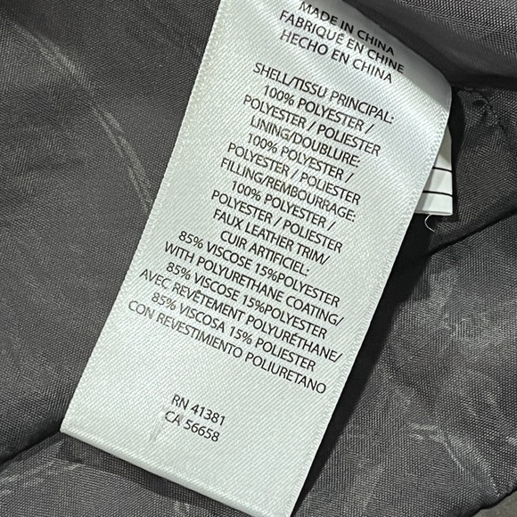 Lauren Ralph Lauren Jacket Womens Large Gray Brown Quilted Snap Lightweight Poly - Picture 8 of 15